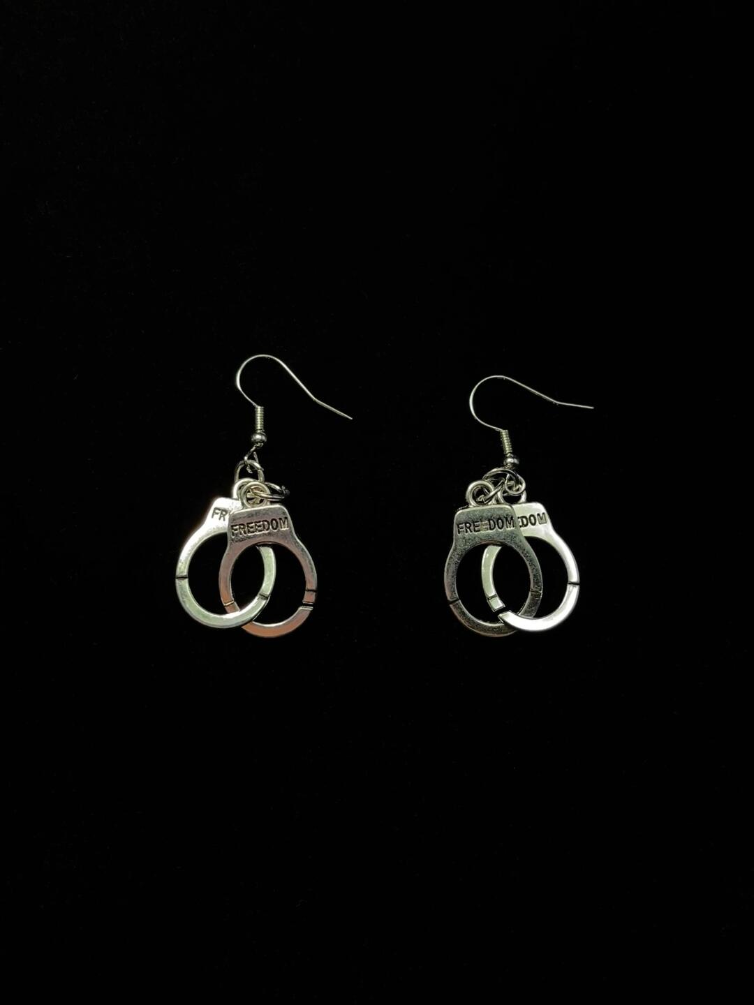 silver handcuffs